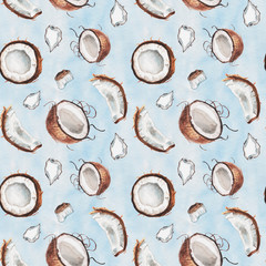 Materiał do szycia coconat blue sky pattern