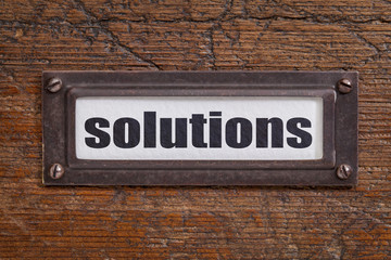 solutions - file cabinet label