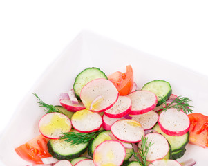 Close up of radish salad.