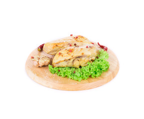 Close up of grilled chicken fillet.