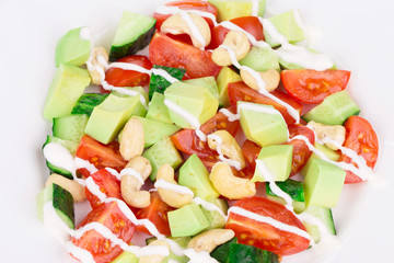 Close up of fitness salad.