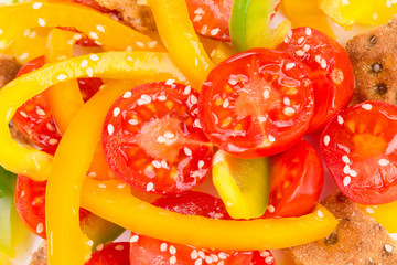 Close up of fitness salad.