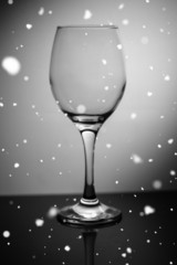 Composite image of snow falling