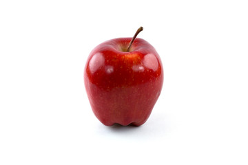 Ripe red apple. Isolated on a white background