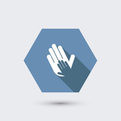 vector modern flat icon with long shadow.