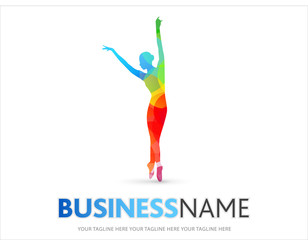 logo, corpo, colori, fantasia, danza, ballerina