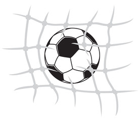 Soccer ball breaking net