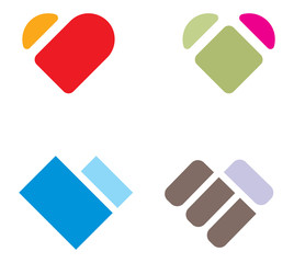Heart icon set
