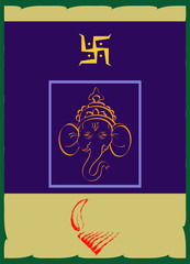 Ganesha The Lord Of WisdomAbstract, Art, Aum, Background, Callig