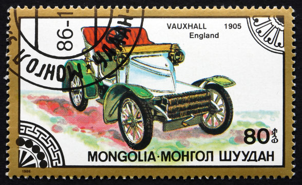 Postage stamp Mongolia 1986 Vauxhall 1905, Classic Car