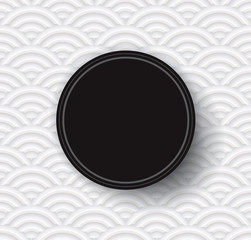 Black and white vector geometric background.