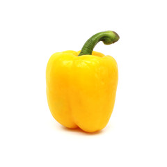 sweet yellow pepper isolated on white background