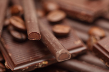 Chocolate and coffee beans