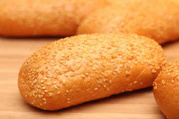 Bread rolls with sesame