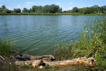 River Chagan in Kazakhstan, summer