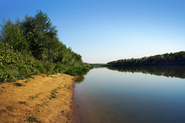 River Ural in Kazakhstan