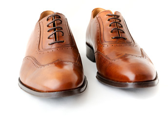 Male fashion shoes on white