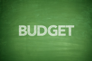 Obraz premium Budget on Blackboard