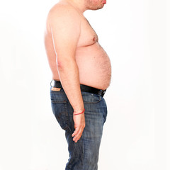 Mann mit Bierbauch