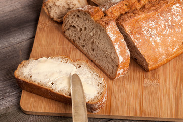 Slice of bread.