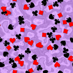 Card shapes with seamless generated texture background