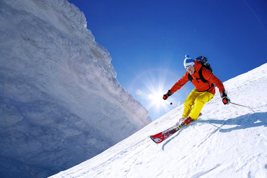 Snowman Downhill Skiing photo