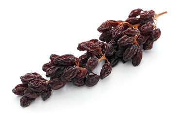 raisins on the vine isolated on white background - obrazy, fototapety, plakaty