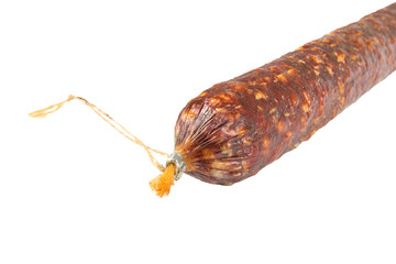 Big summer sausage with rope