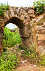 Ruins fragment of Tughlaqabad Fort in Delhi India