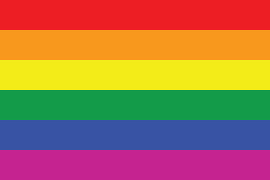 Illustration of Gay flag or LGBT flag sign isolated. Gay culture