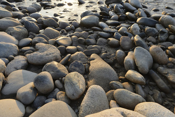 pebbles in the mountain river