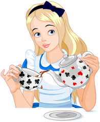 Alice takes tea cup