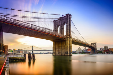 Brooklyn Bridge, New York City, USA - obrazy, fototapety, plakaty