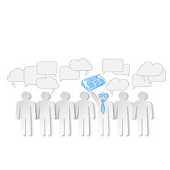 Business news team leader teamwork communication vector