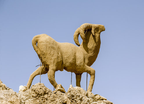 Monument of sheep, Sahara, Chebika