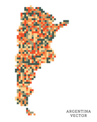 Pixel art outline of Argentina