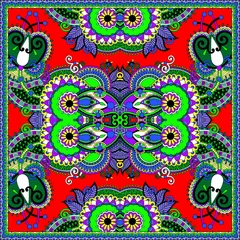 Poster Im Rahmen Traditional ornamental floral paisley bandanna © Kara-Kotsya