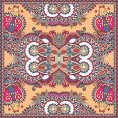 Türaufkleber Traditional ornamental floral paisley bandanna © Kara-Kotsya