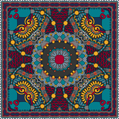 Traditional ornamental floral paisley bandanna