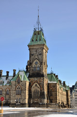 Fototapeta na wymiar East Block of Parliament Buildings, Ottawa, Ontario