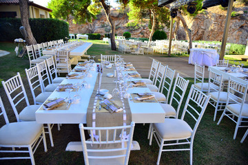 Wedding guest set-up