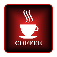 Obrazy na Szkle  Ikona filiżanki kawy