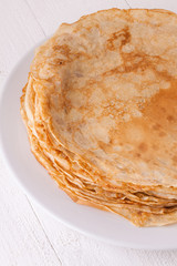 Delicious Pancakes on Plate Served