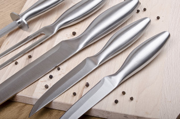 knives with pepper