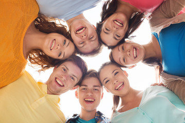 group of smiling teenagers