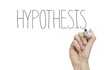 Hand writing hypothesis - obrazy, fototapety, plakaty