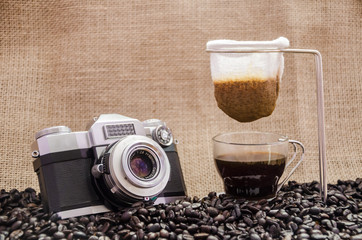Fotografando café da fazenda