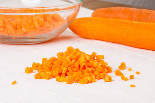 Finely diced fresh carrots