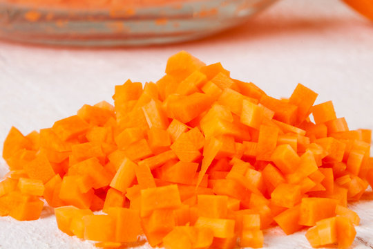 Finely Diced Fresh Carrots