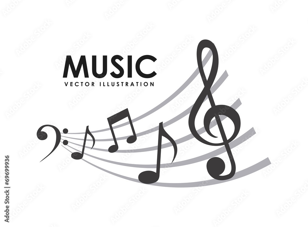 Wall mural music design